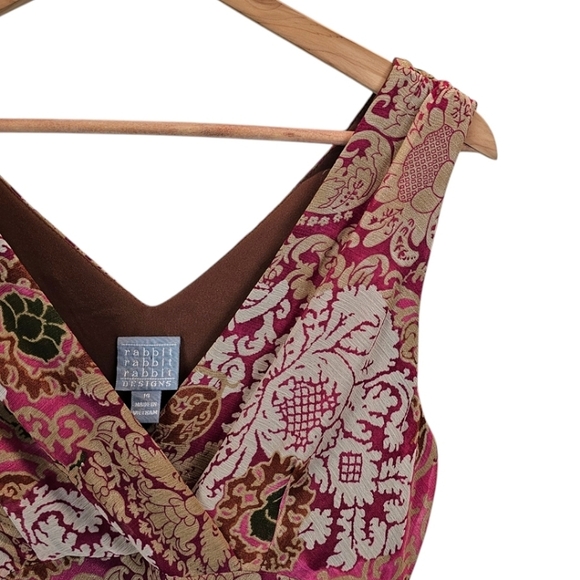 Rabbit Rabbit Rabbit Pink Asymmetrical Sleeveless Dress Sz 14 Y2K Fairycore - Picture 6 of 14